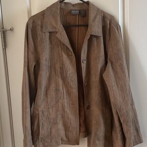 Chicos Textured Brown Women's Blazer